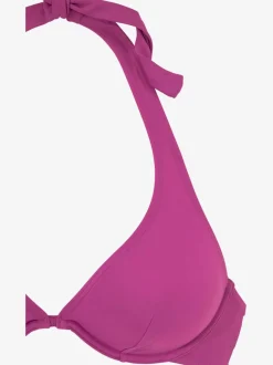 Bikini armatures à nouer dans le cou avec anneaux décoratifs