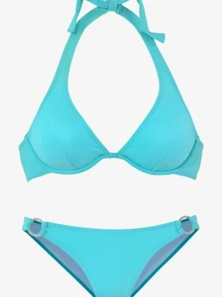 Bikini armatures à nouer dans le cou avec anneaux décoratifs