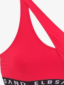 Bikini bustier asymétrique avec ruban élastique et bonnets amovibles