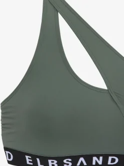 Bikini bustier asymétrique avec ruban élastique et bonnets amovibles