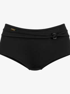 Bikini mini-short avec ceinture décorative et anneau brillant