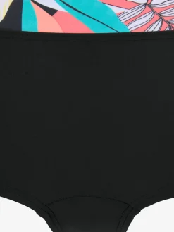 Bikini mini-short imprimé avec ceinture unique et matière recyclée