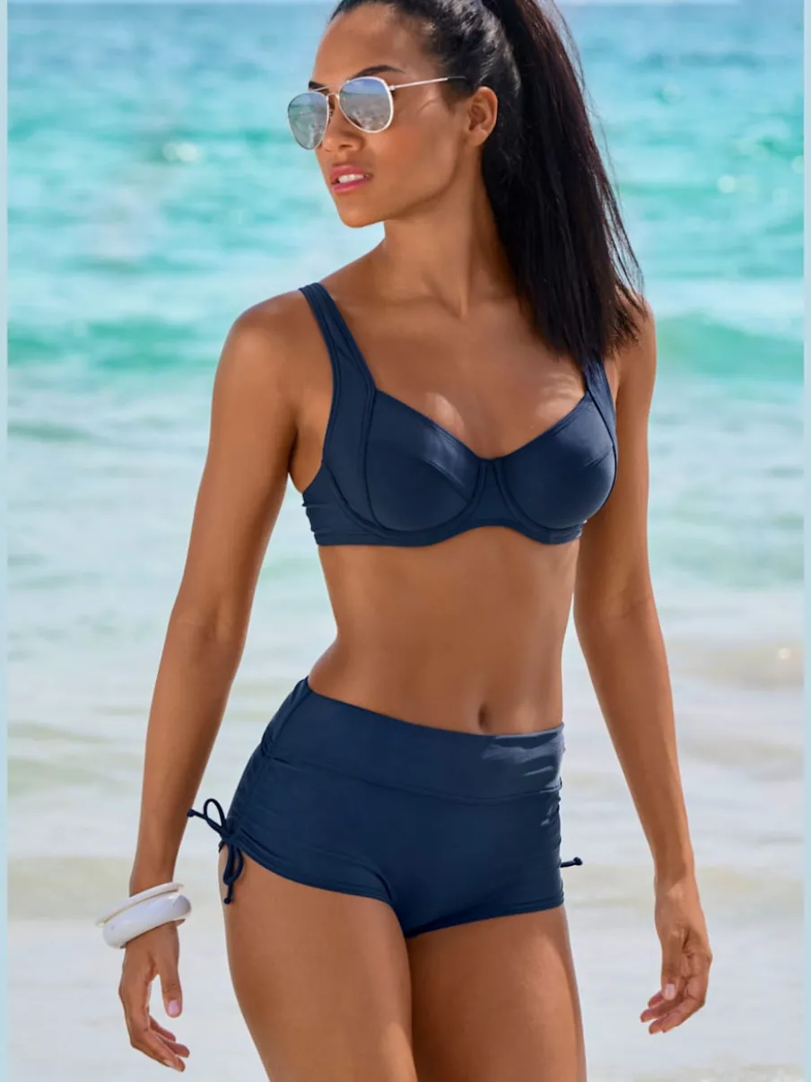 Bikini mini-short réglable sur le côté en polyamide recyclé