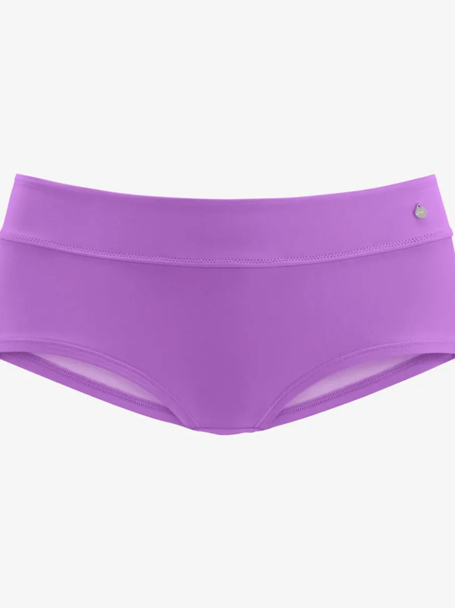 Bikini mini-short uni avec haut à triangle et qualité microfibre douce