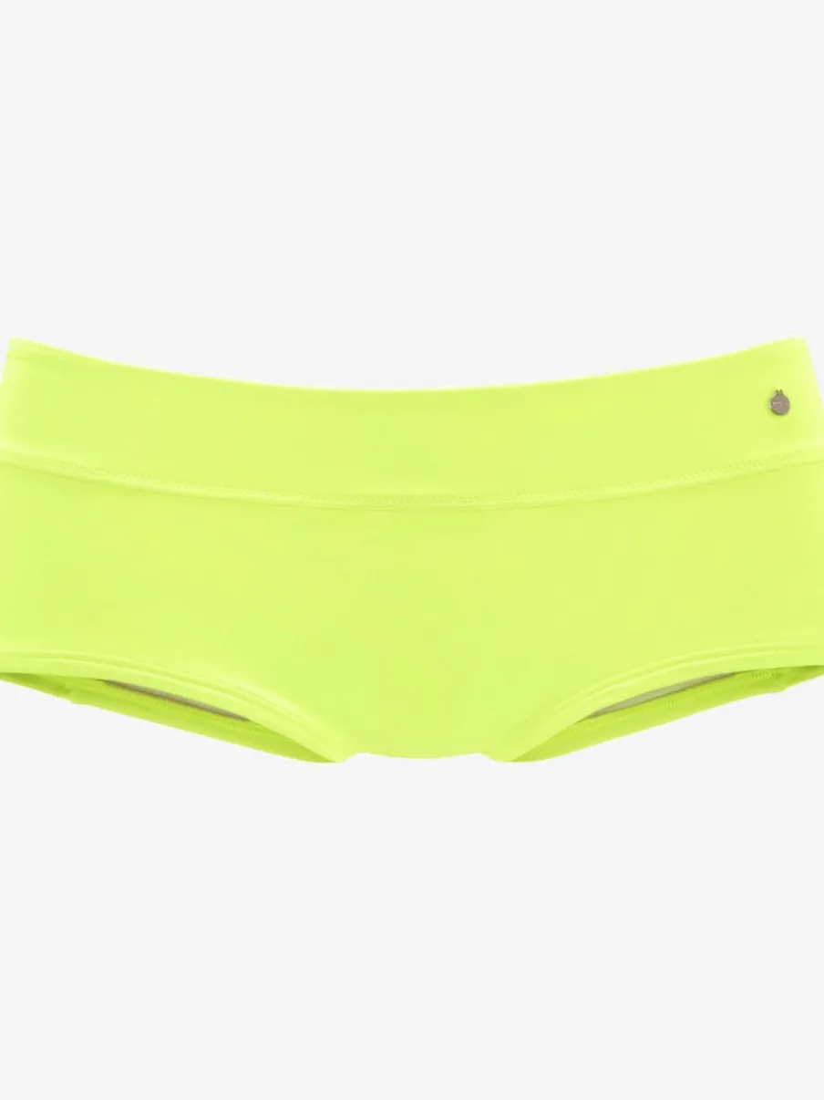 Bikini mini-short uni avec haut à triangle et qualité microfibre douce