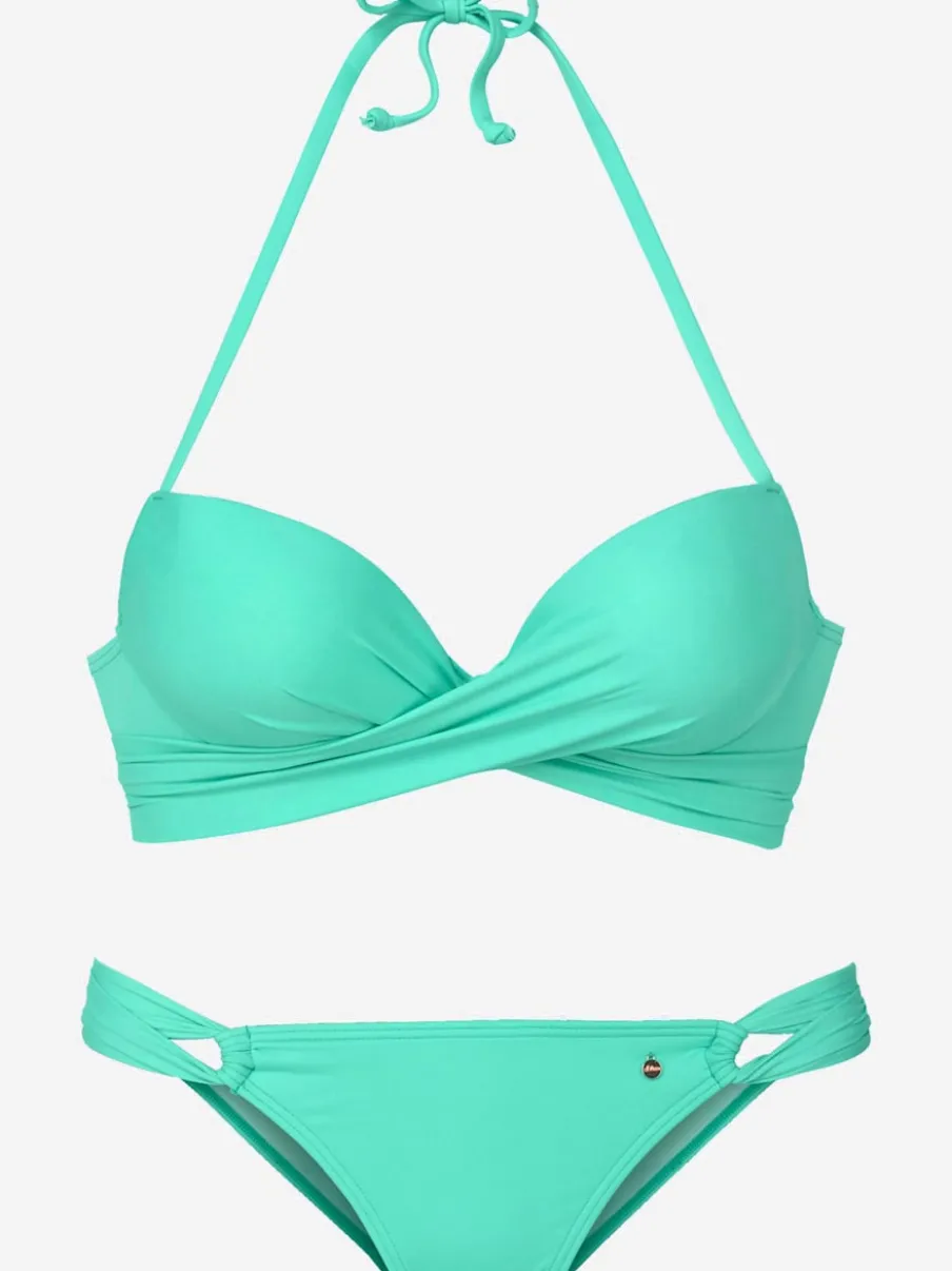 Bikini push-up avec bonnets doublés et ruban noué