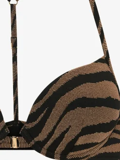 Bikini push-up avec matière structurée rayée et détails chic