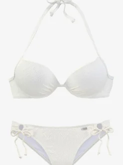 Bikini push-up bonnets rembourrés noués cou renfort intégré