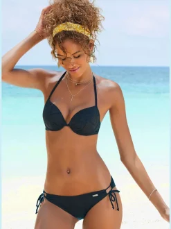 Bikini push-up bonnets rembourrés noués cou renfort intégré