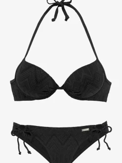 Bikini push-up bonnets rembourrés noués cou renfort intégré