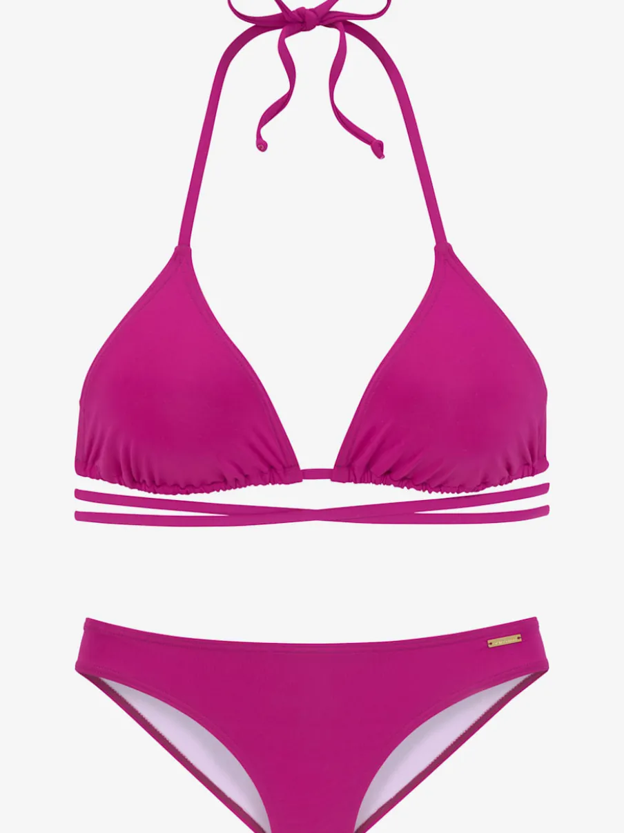 Bikinis triangle avec bonnets amovibles et lien noué
