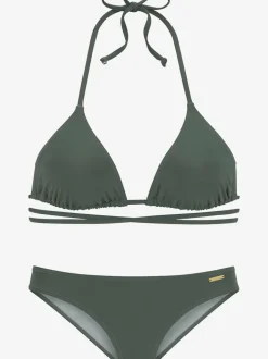 Bikinis triangle avec bonnets amovibles et lien noué