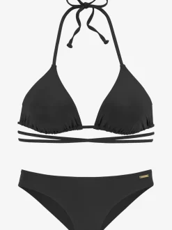 Bikinis triangle avec bonnets amovibles et lien noué