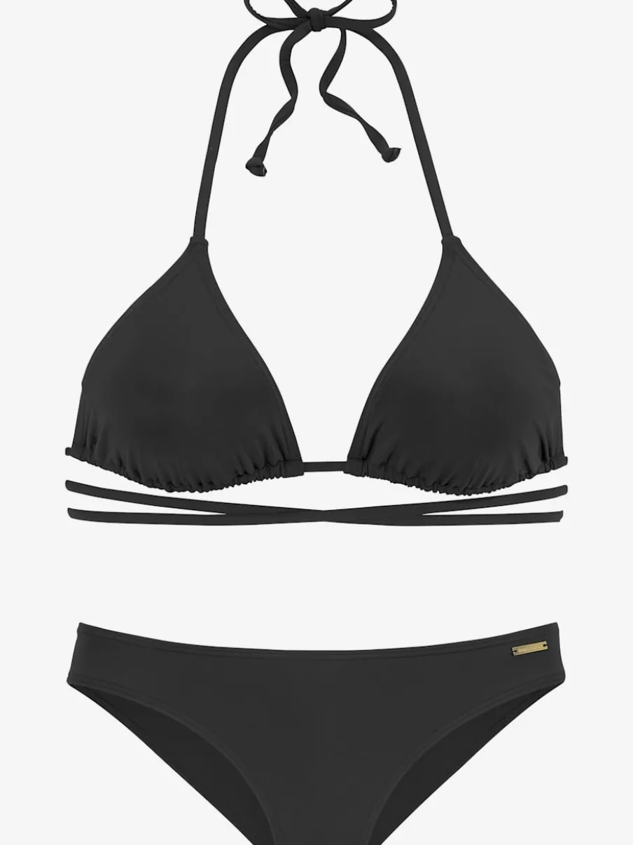 Bikinis triangle avec bonnets amovibles et lien noué