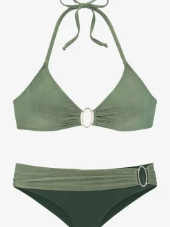 Bikinis triangle avec bonnets amovibles et ceinture brillante