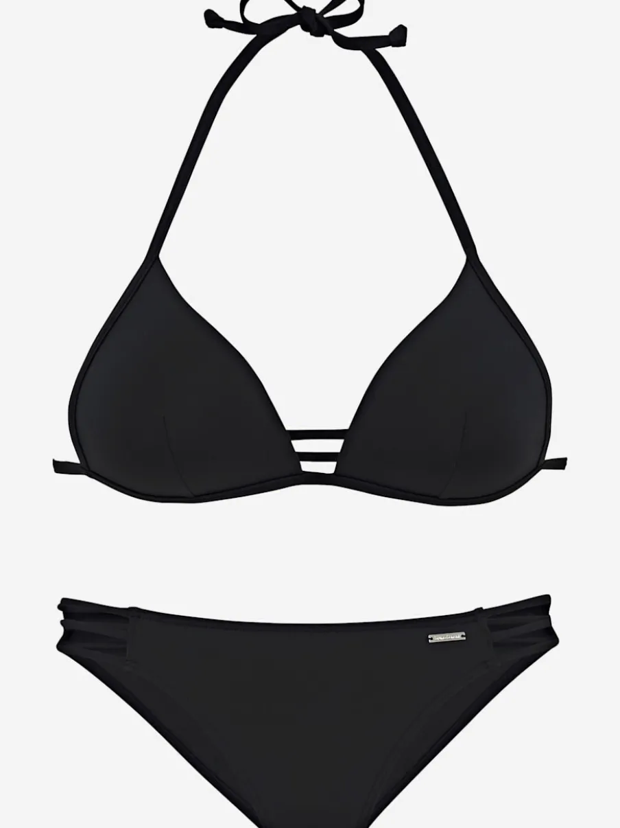 Bikinis triangle avec rubans décoratifs et bonnets rembourrés