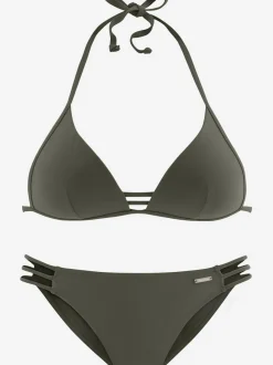 Bikinis triangle avec rubans décoratifs et bonnets rembourrés
