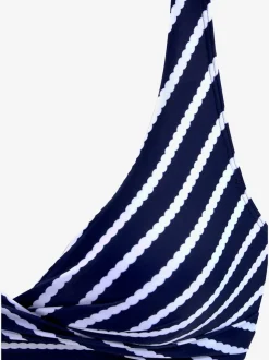 Bikinis triangle à rayures avec bonnets souples réglables