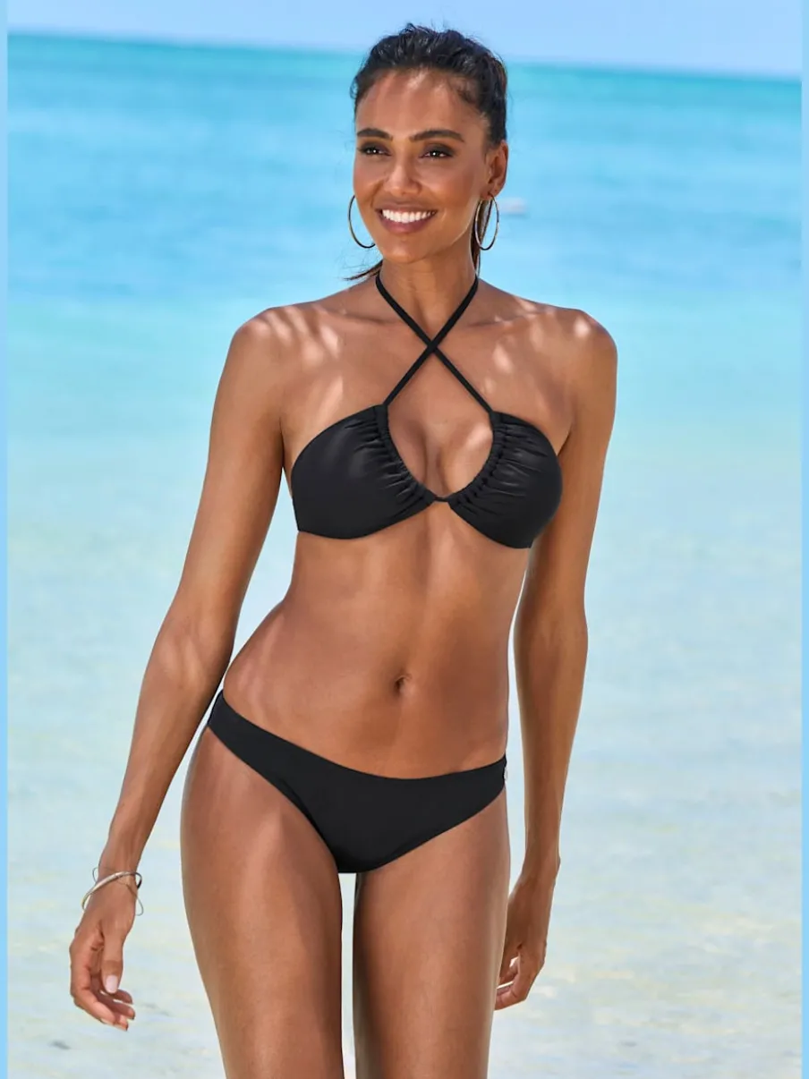 Bikini triangle avec bonnets amovibles à nouer multifonctionnel
