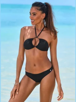 Bikini triangle avec bonnets amovibles à nouer multifonctionnel