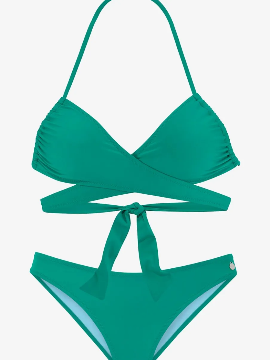 Bikini triangle avec bonnets amovibles à nouer multifonctionnel