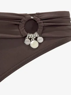 Bikini triangle avec bonnets amovibles et détails argentés