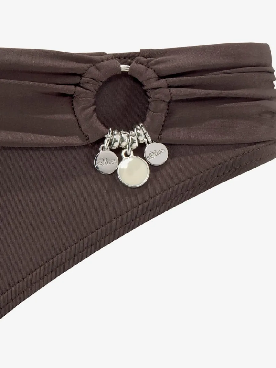 Bikini triangle avec bonnets amovibles et détails argentés
