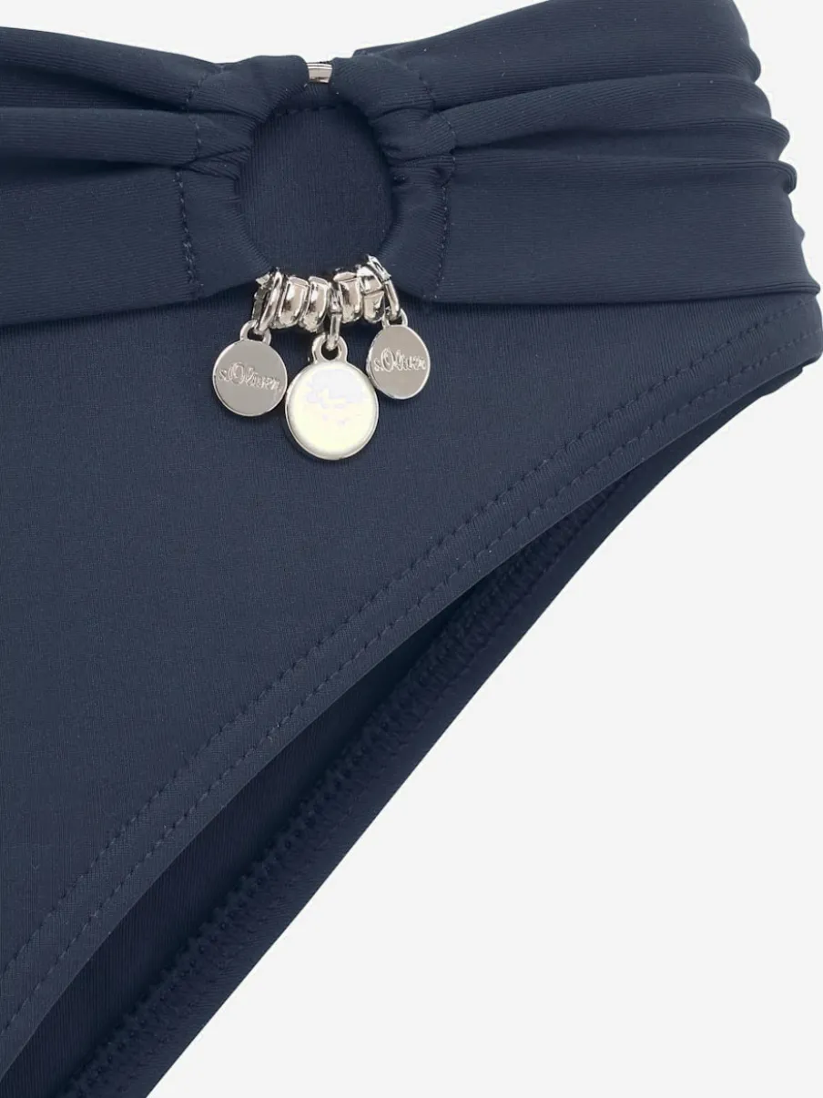 Bikini triangle avec bonnets amovibles et détails argentés