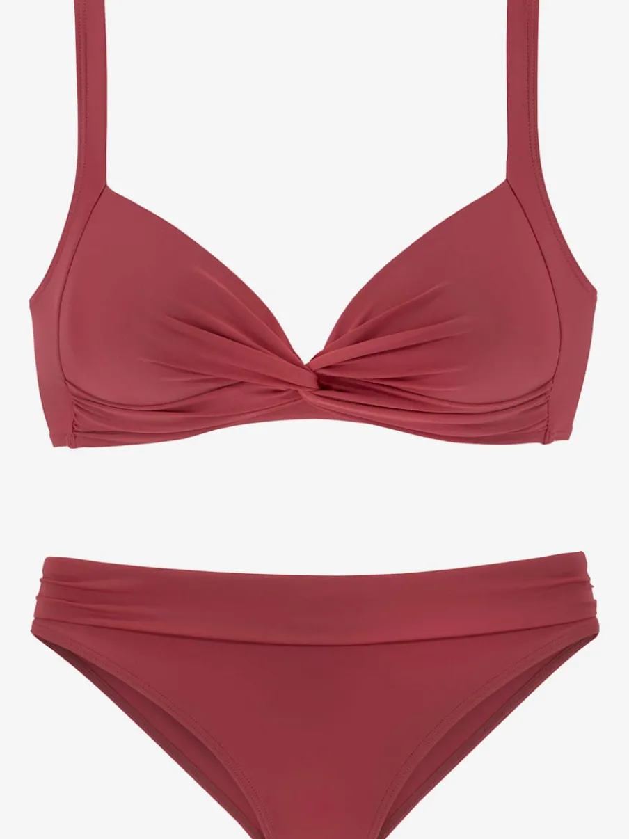 Bikini triangle avec bonnets rembourrés et bretelles réglables