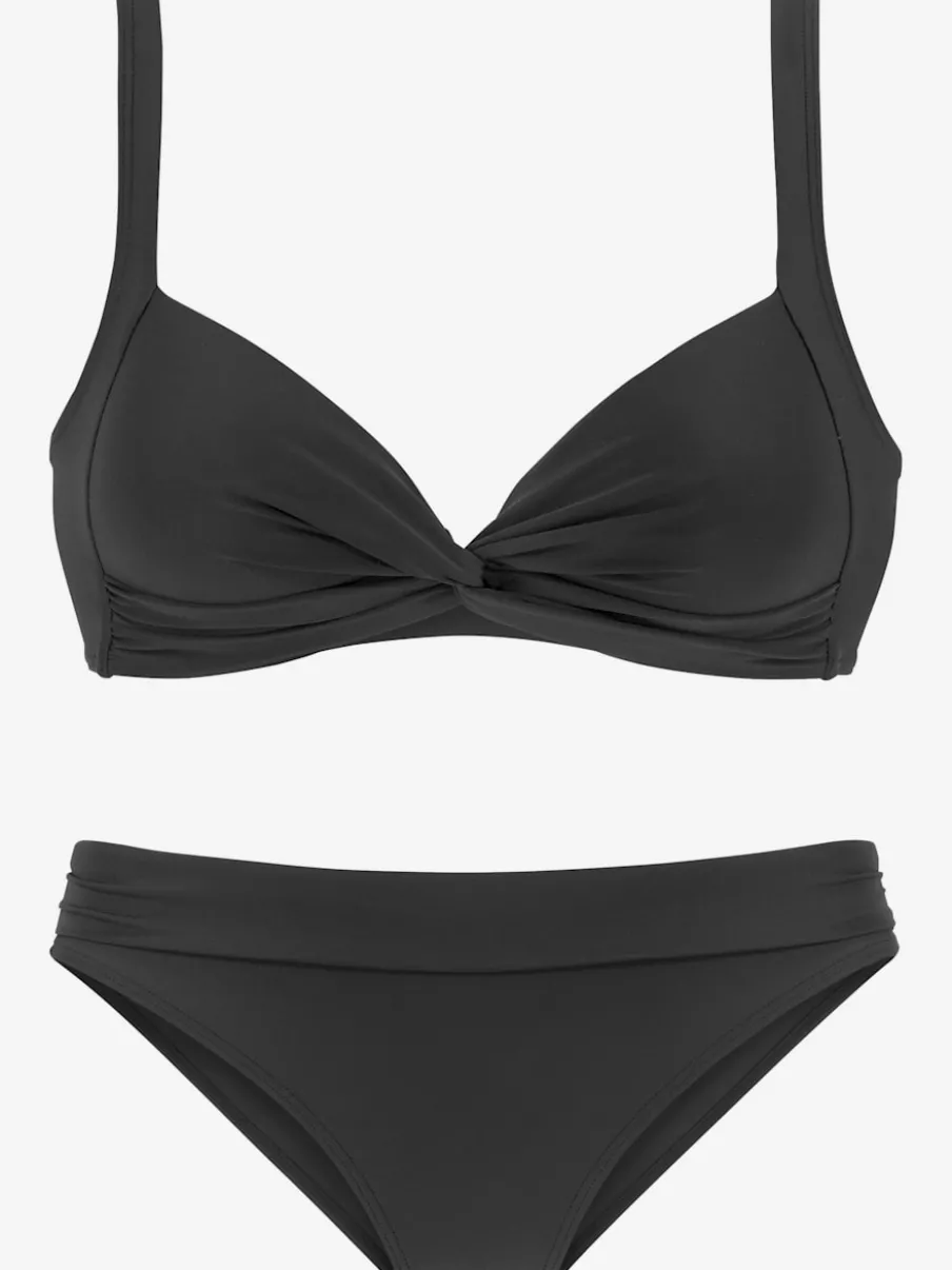 Bikini triangle avec bonnets rembourrés et bretelles réglables