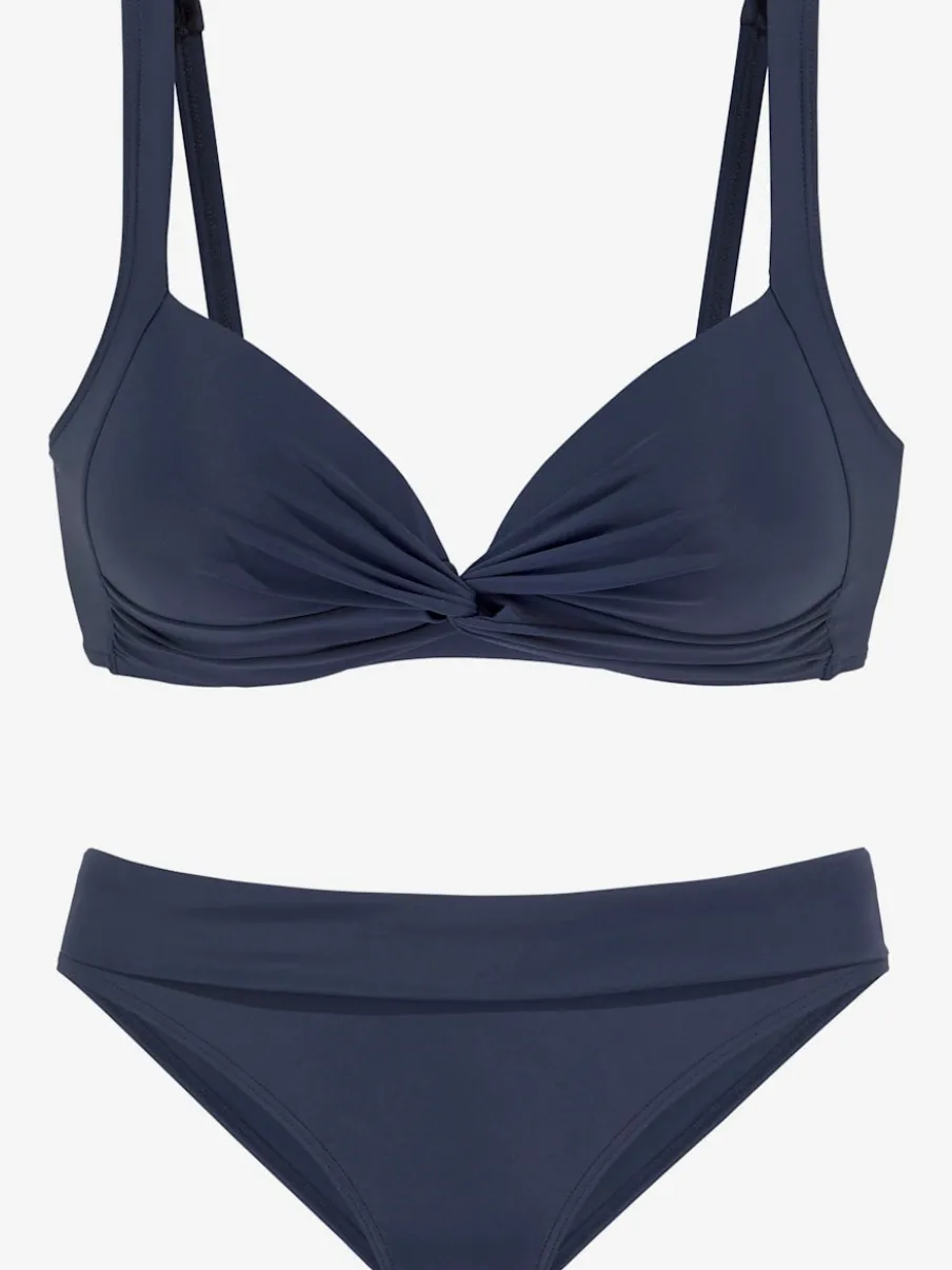 Bikini triangle avec bonnets rembourrés et bretelles réglables