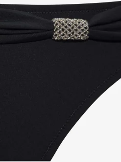 Bikini triangle avec jolies perles fantaisie et ceinture à revers