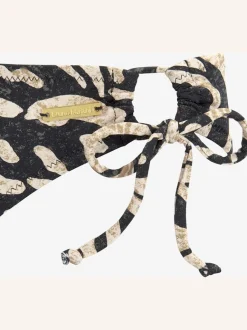 Bikini triangle avec liens sur les côtés et motif animal