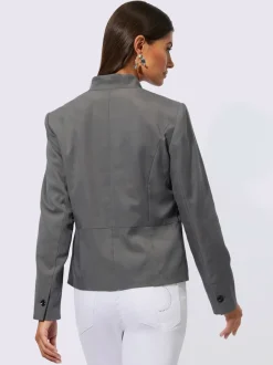 Blazer avec col montant et poches passepoilées raffinées
