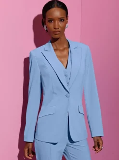 Blazer avec col à revers et manches longues fendue