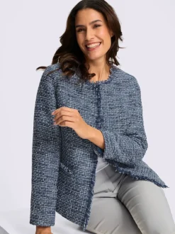 Blazer bouclé aspect bouclé élégant