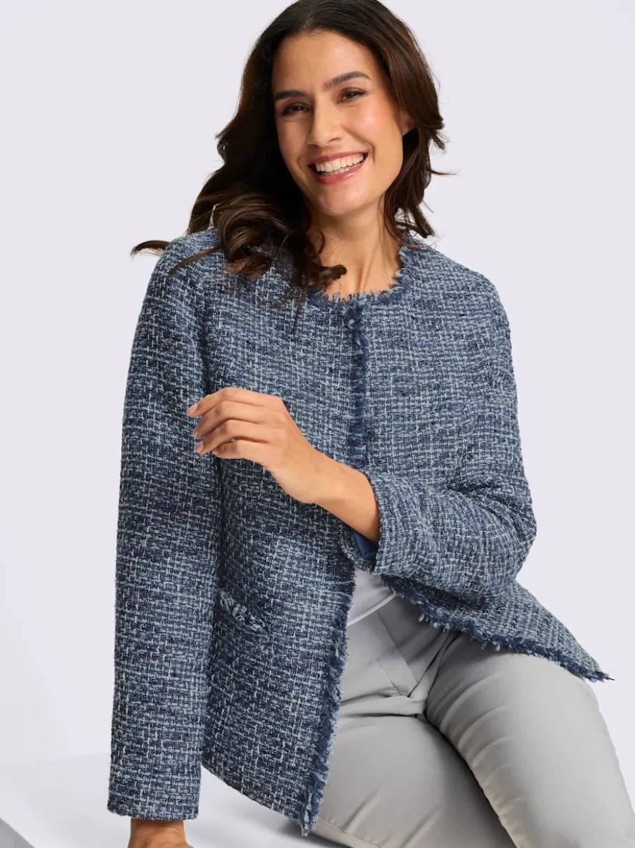 Blazer bouclé aspect bouclé élégant