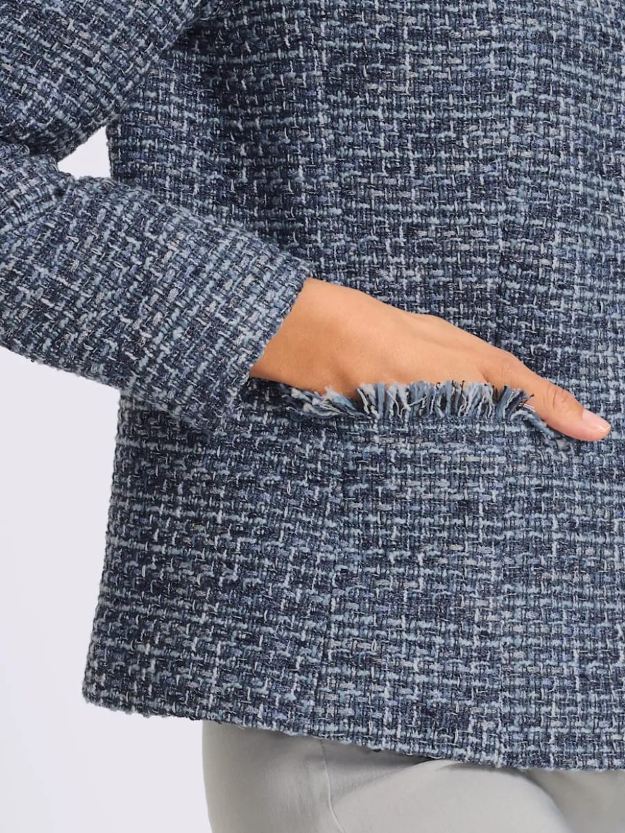 Blazer bouclé aspect bouclé élégant