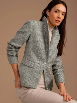 Blazer bouclé 30% laine