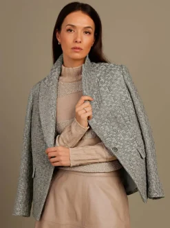 Blazer bouclé 30% laine
