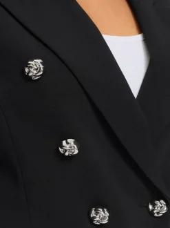 Blazer boutons fantaisie dorés