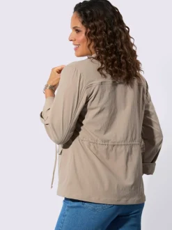 Blazer chemisier à col à revers avec poches plaquées