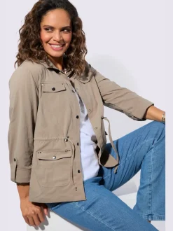 Blazer chemisier à col à revers avec poches plaquées