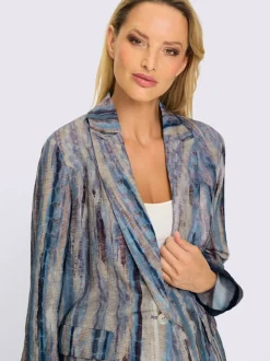 Blazer chemisier léger à manches longues avec poches