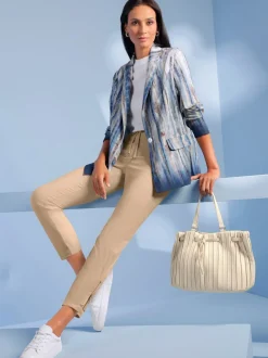 Blazer chemisier léger à manches longues avec poches