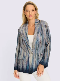 Blazer chemisier léger à manches longues avec poches