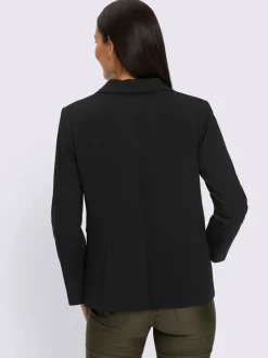 Blazer col à revers à effet affinant