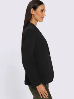 Blazer col à revers à effet affinant