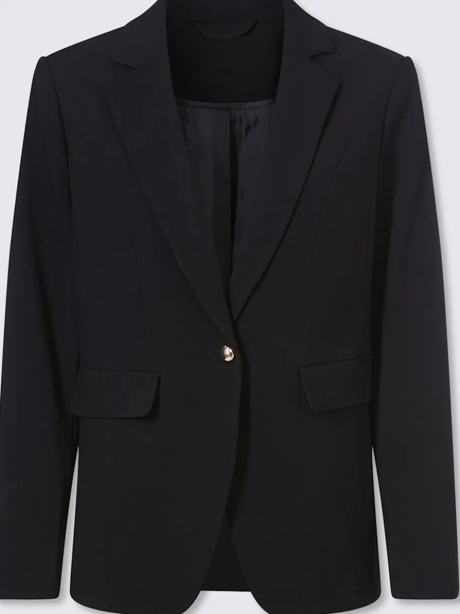 Blazer col à revers à effet affinant