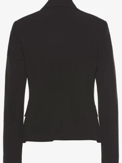 Blazer court à col à revers avec manches longues et poches